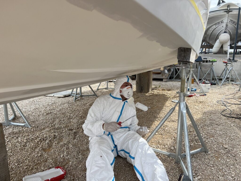 Priprema Bavaria S29 za nanošenje antifoulinga